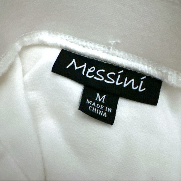 Messini Sophisticated White Button-Accent A-Line Skirt medium - Picture 4 of 5